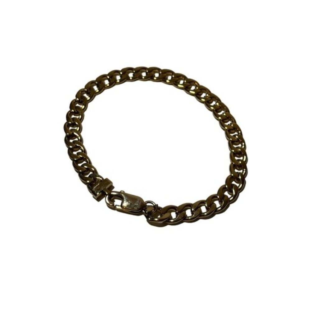 Gold Chainlink Stainless Steel Bracelet One Size OSFM